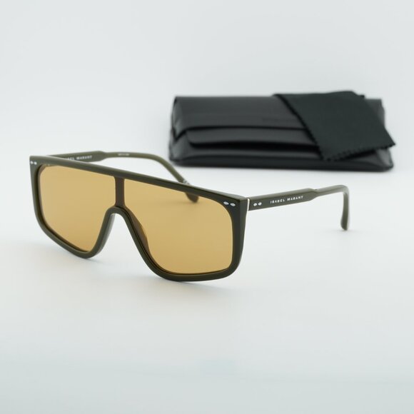 Isabel Marant IM 0096/S 01ED 70 Shield Sunglasses - Green/Brown main image 6